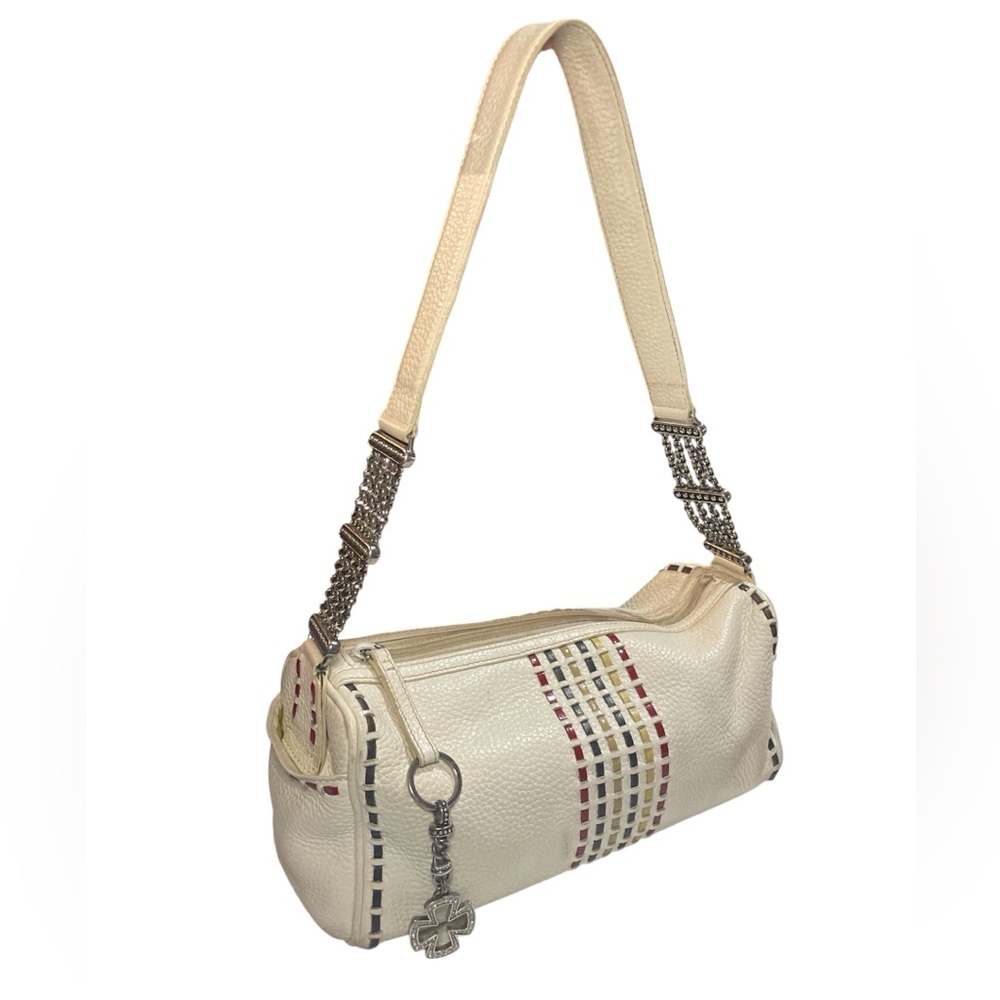 Brighton Chic Cream Shoulder Bag with Multicolor Accents